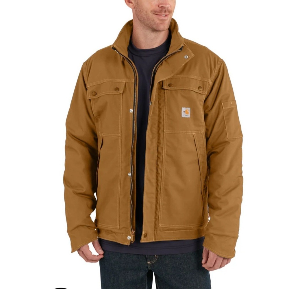 Carhartt FR Full Swing Quick Duck Coat Mens 2XL Brown NFPA 2112 102182-211